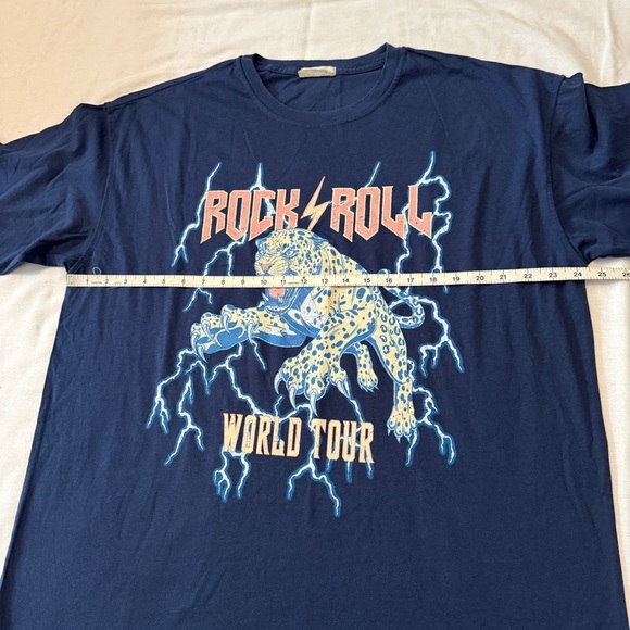 Refined Canvas Medium / Large Rock & Roll World Tour Oversized T-Shirt Concert - Picture 5 of 8